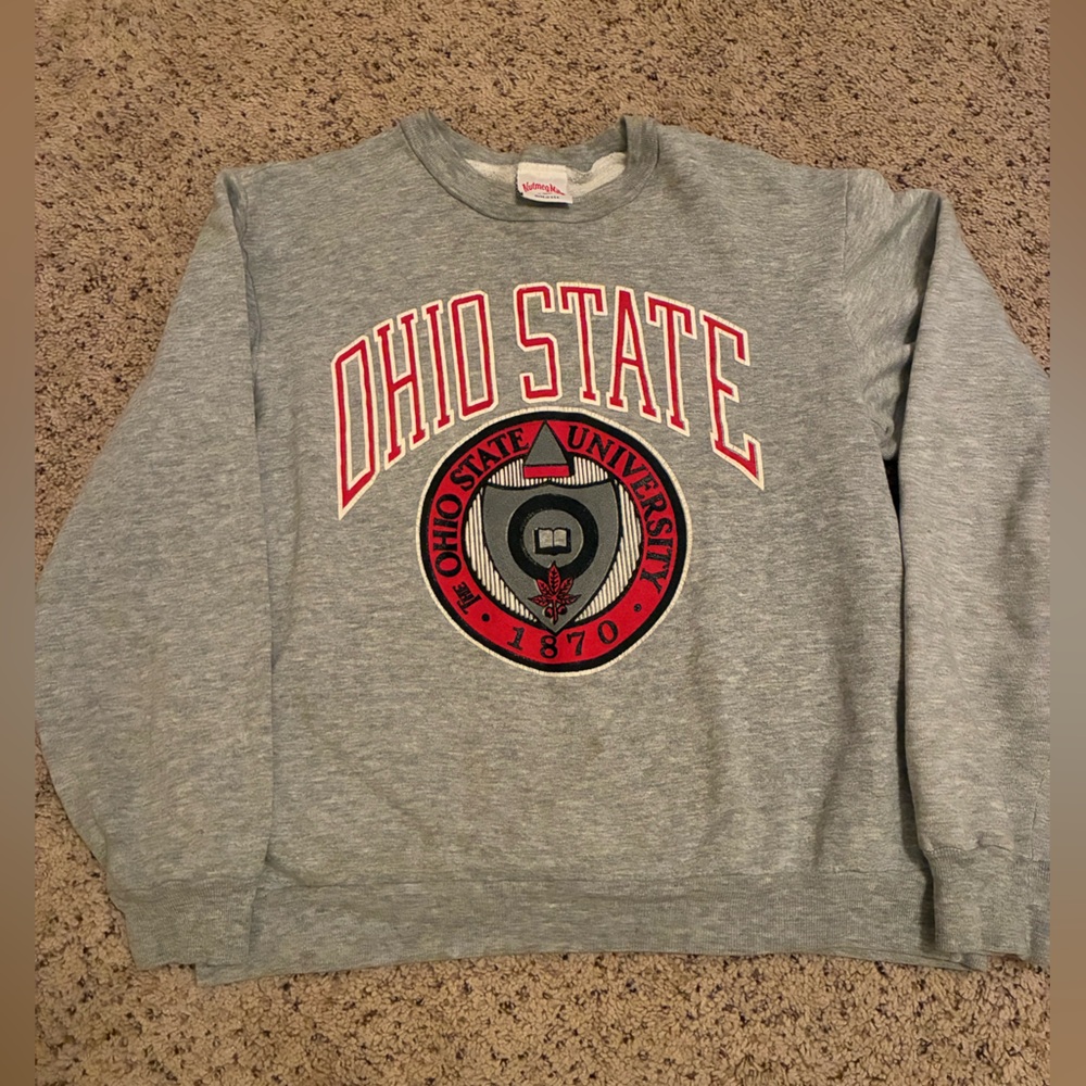 Vintage Ohio State University grey sweatshirt fits like adult S